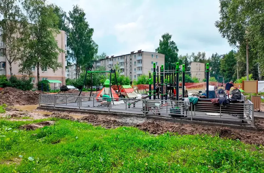 В г. о. Клин оборудуют новые детские площадки (12+)