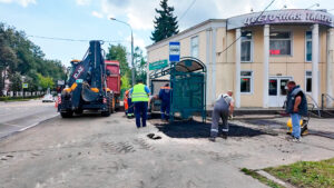 «Городское хозяйство» проводит благоустройство на ул. Гагарина (12+)