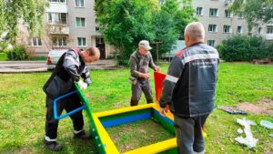 В Клин-5 проходит многоплановое благоустройство (12+)