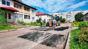 В Клин-5 проходит ямочный ремонт (12+)