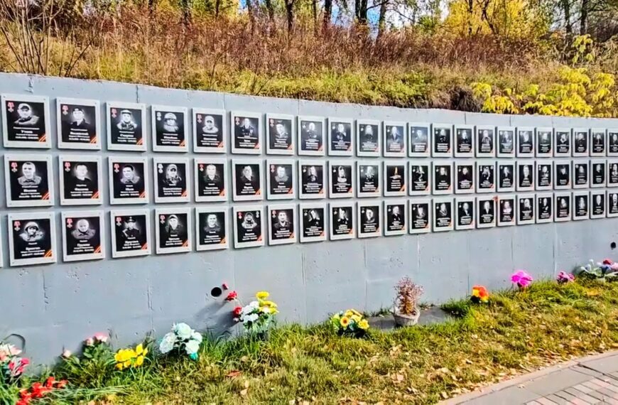 В Сестрорецком парке в Клину Аллею Славы пополнили новыми табличками (12+)